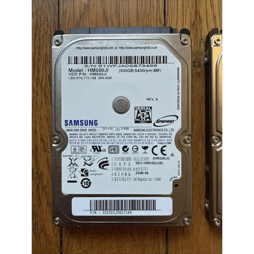 (2) Samsung HM500JI 500GB 5400RPM SATA Interface Notebook Hard Drive